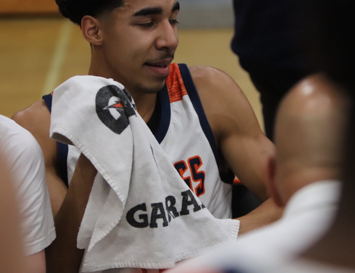 Darnez Slater during a break in the action.